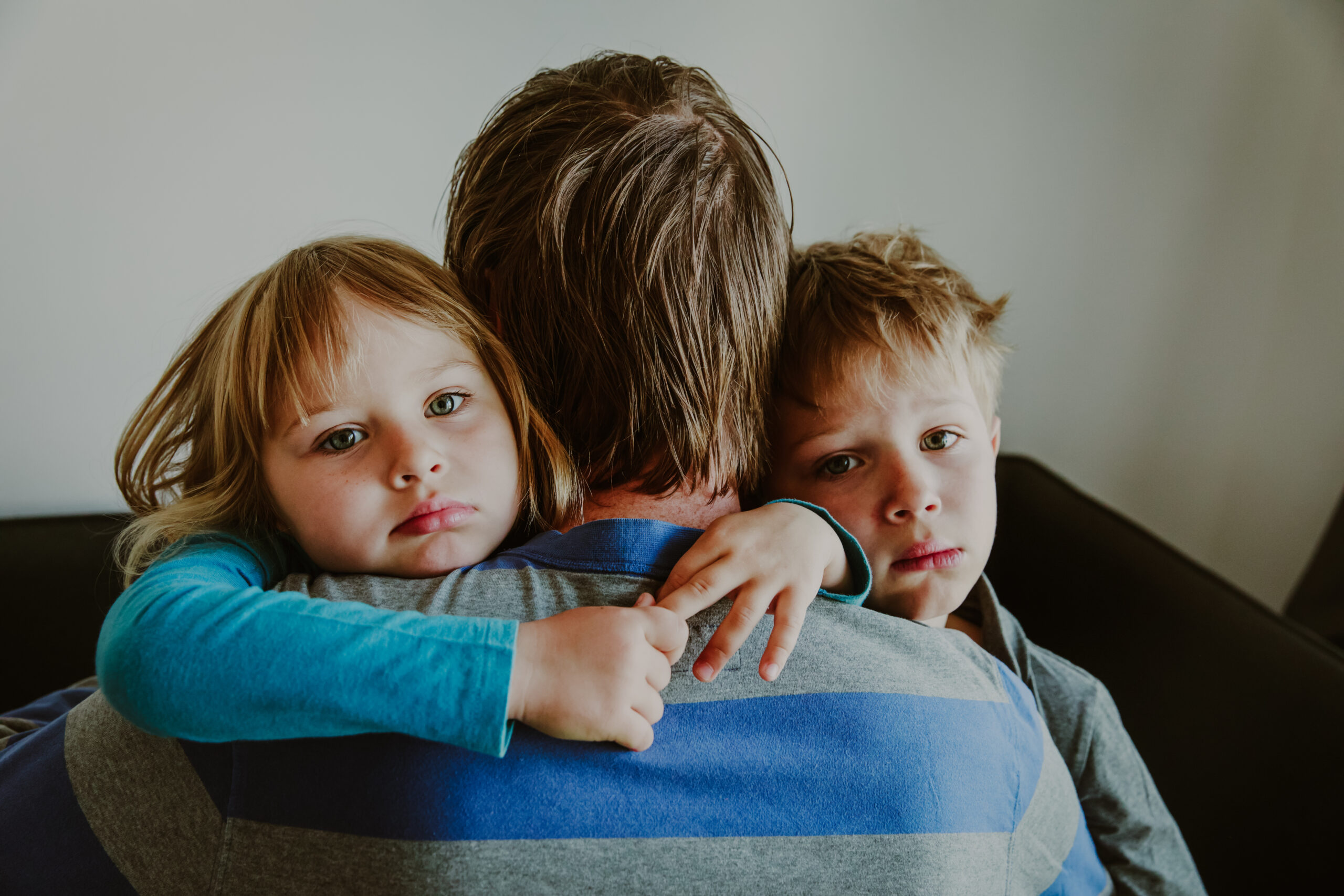Vader met kinderen